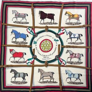 HERMES PARIS Silk Scarf ~ Couvertures et Tenues de Jour ~